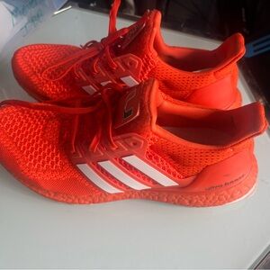 Adidas Ultra Boost Bright UNIV MIAMI Orange Running Shoes. Worn once.